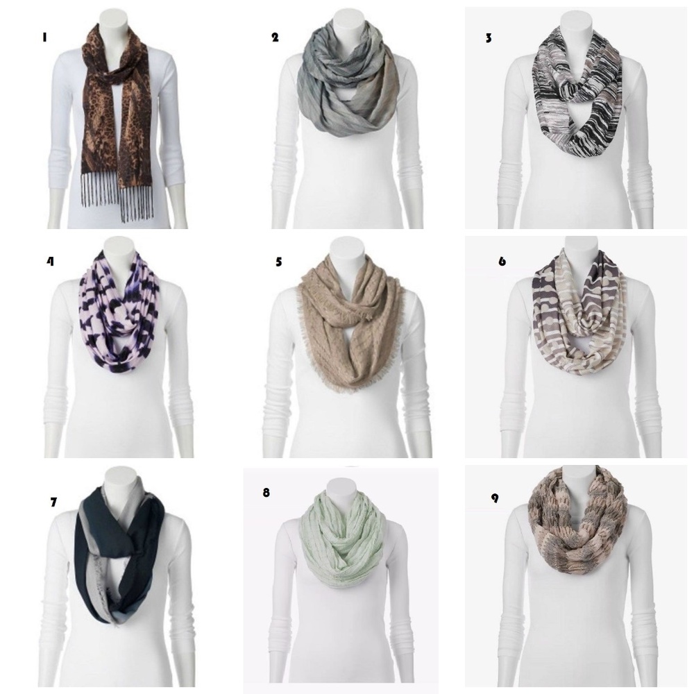Brand Name Scarves 1 for $10 OR   2 for $15